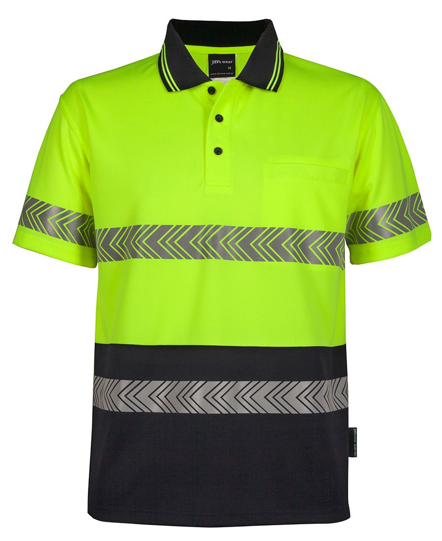 JB's Hi-Vis Short Sleeve Segmented Tape Polo